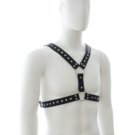Harness Preto Com Argola - Légolas -  Coleção Fetiche Lovetoys