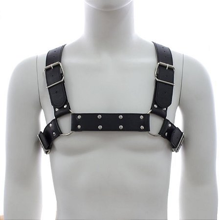 Harness Preto Com Fivelas - Edwin - Coleção Fetiche Lovetoys