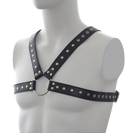 Harness Preto Com Rebite - Arthur - Coleção Fetiche Lovetoys