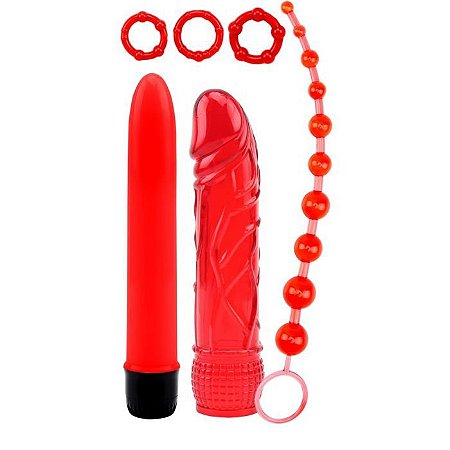 Kit Vibrador Anel e Bola Tailandesa Flirting Couple - Lovetoys