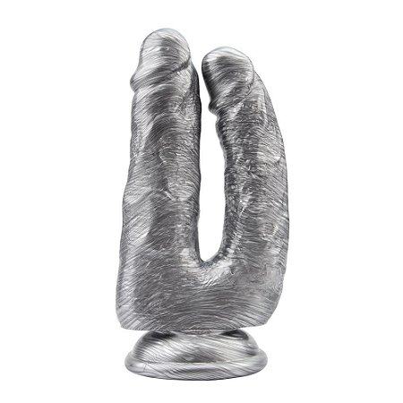 Pênis Duplo 18,5 cm Dick Silver - Chisa