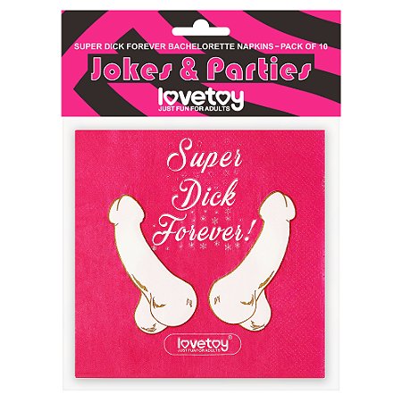 Pacote com 10 Guardanapos Super Dick Forever Bachelorette - Lovetoy