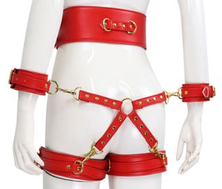 Harness de Cintura e Coxa com Algemas Selena - Lovetoys