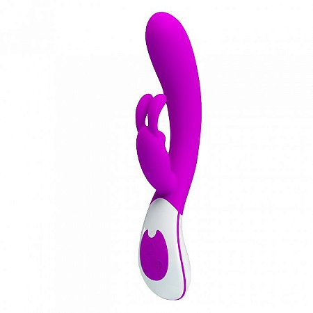 Vibrador Ponto G e Estimulador Clitoriano 12 Vibrações Roxo - Pretty Love