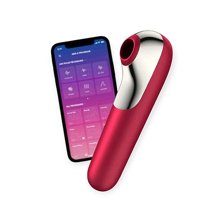 Vibrador com Sucção por Aplicativo Dual Love - Satisfyer