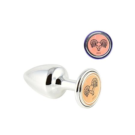 Plug Anal Cromado Signo Áries P - Hard