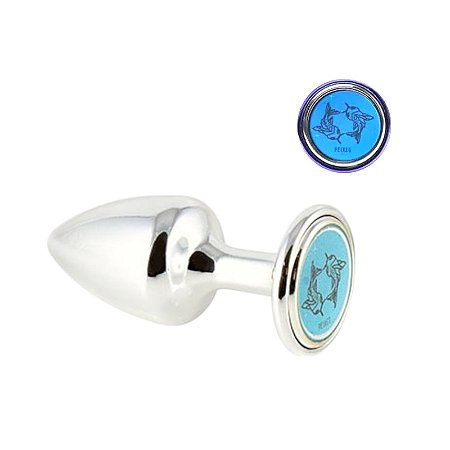 Plug Anal Cromado Signo Peixes P - Hard