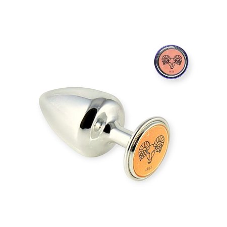 Plug Anal Cromado Signo Áries M - Hard