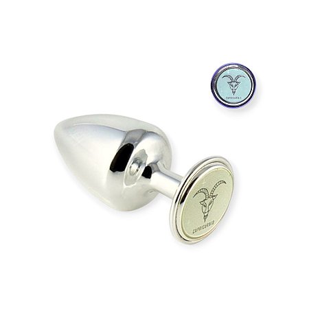 Plug Anal Cromado Signo Capricórnio M - Hard