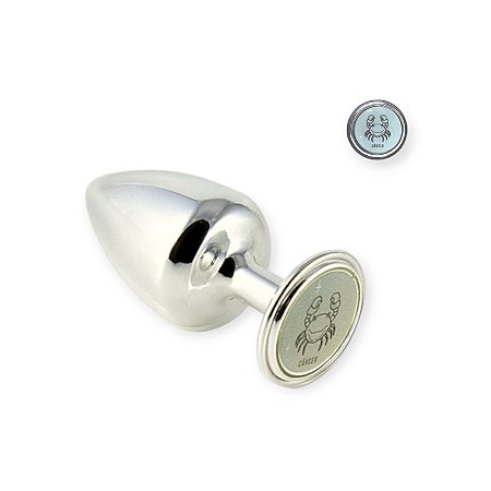 Plug Anal Cromado Signo Câncer M - Hard