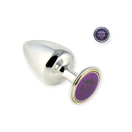Plug Anal Cromado Signo Libra M - Hard