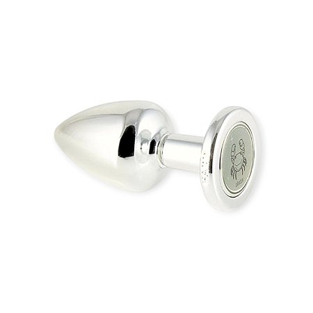 Plug Anal Cromado Signo Câncer Tam G - Hard