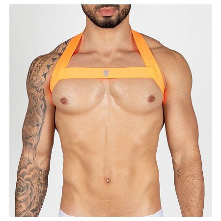 Harness Dragon Ajustável Laranja Fluor - Ricok