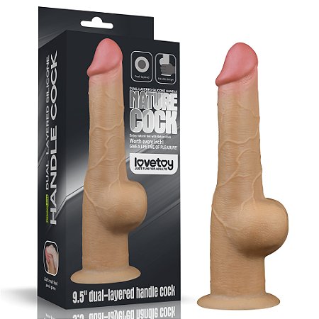 Pênis Realistico 25x3cm Handle Cock 9.5 - Lovetoy