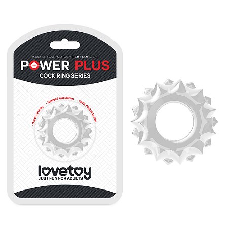 Anel Peniano Power Plus Cock Ring Transparente - Lovetoy