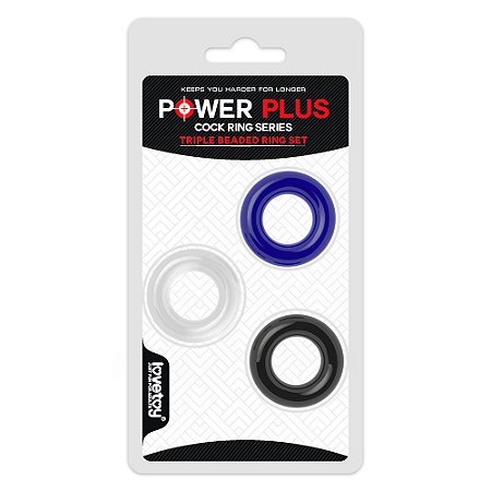 Kit Anel Peniano Power Plus Ring  Set - Lovetoy