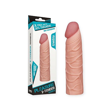 Capa Peniana 17cm x 3,9cm Extende 3cm Add 1" Pleasure X Tender Penis Sleeve - Lovetoy