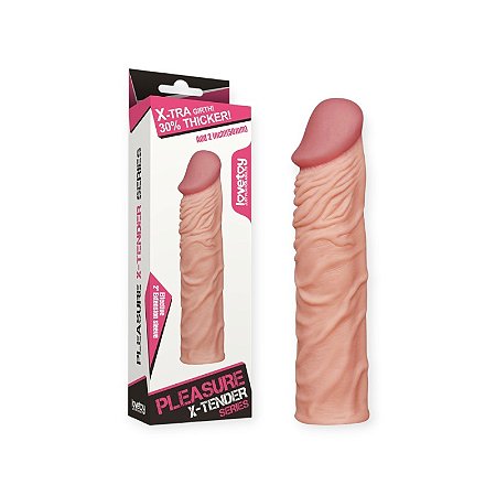 Capa Peniana 18,5cm x 4cm Extende 5cm Add 2" Pleasure X Tender Penis Sleeve - Lovetoy