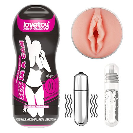 Masturbador Vagina com Vibro Lotus - Lovetoy