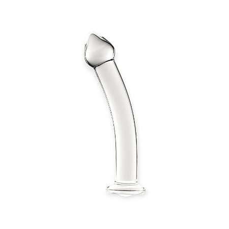 Penetrador Anal de Vidro 17x3,5cm Transparente Glass Romance - Lovetoy