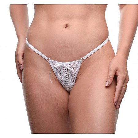 Fio Dental Trançadinho Branco - Amor e Sedução