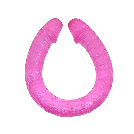 Dildo Duas Pontas 48,5x3,5 Double Dones Rosa - LyBaile