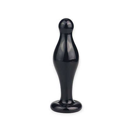 Plug Anal de Vidro 11x3cm Preto Glass Romance - Lovetoy