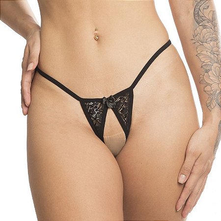 Fio Dental Trepadeira Preto  - Amor e Sedução