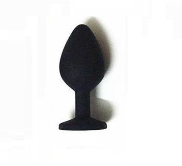 Plug anal silicone 3,5cm Base de coração e com pedra - Lovetoys