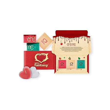 Kit Velas Beijáveis Crème - Sexy Fantasy