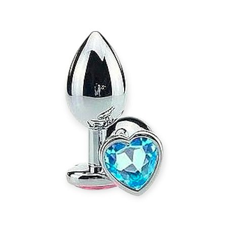 Plug Anal Jóia Coração em Aço Inox 9cm G - Lovetoys