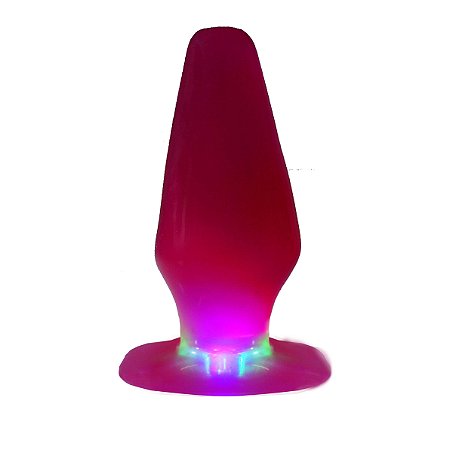 Plug Anal Cônico 14x6cm com Vibro Pisca - Absoloo