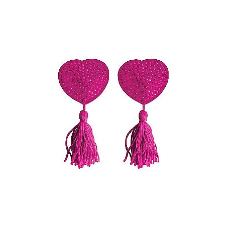 Adesivo Para Mamilos Coração Rosa - Nipple Tassels Heart Pink