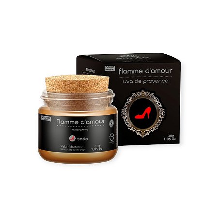Vela Beijável para Massagem Uva de Provence Flamme D'amour Linha Sado - Santo Cosmético