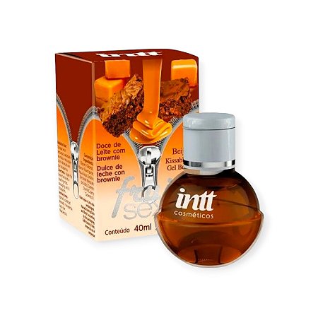 Gel Beijável com Leve Aquecimento Fruit Sexy Doce de Leite com Brownie 40ml - Intt