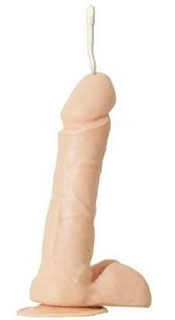 Penis Realistico Ejaculador 20cm com Escroto e Ventosa