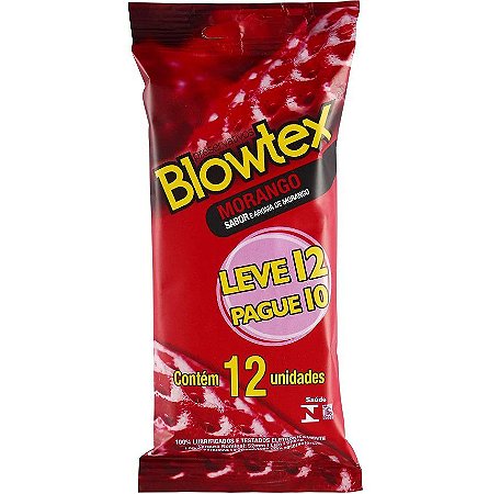 Preservativo com Sabor e Aroma de Morango - Blowtex