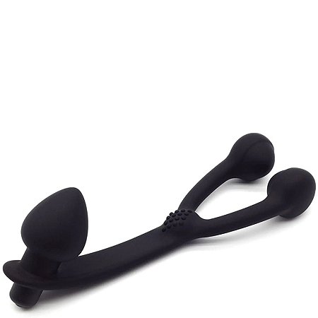 Plug Anal com Estimulador Esfera Duplo e Vibro - Erotic Point