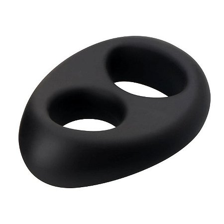 Anel Peniano em Silicone Duplo -  Black Soft Silicone Dick Ring