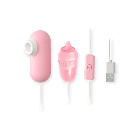 Cápsula Dupla Usb com Sugador e Língua - Lilo