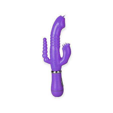 Vibrador Ponto G Impulse com 10 Vibrações em Silicone Roxo Tiny Baby