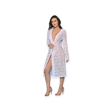 Robe Rendado Branco - Yaffa