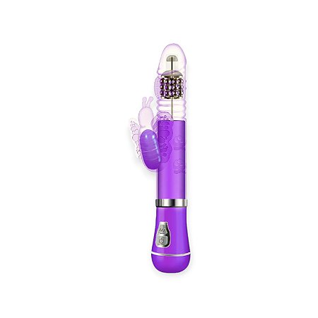 Vibrador Rotativo Borboleta Recarregável com Vai e Vem - Si
