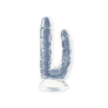 Pênis Duplo Realístico Transparente 20cm X 4cm - Lovetoys