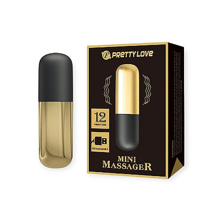 Bullet com 12 Modos de Vibração Mini Massager - Pretty Love