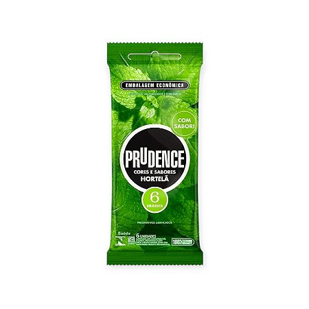 Preservativo Cores e Sabores Hortelã com 6 Unidades - Prudence