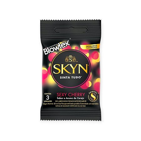 Preservativo Skyn Sexy Cherry com 3 Unidades - Blowtex