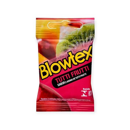Preservativo Sabor e Aroma de Tutti Frutti com 3 Unidades - Blowtex