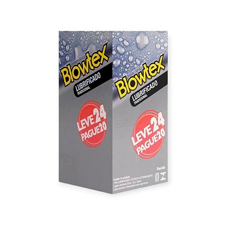 Preservativo Lubrificado Tradicional Leve 24 Pague 20 - Blowtex