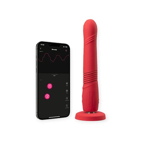 Vibrador Vai e Vem com Ventosa e Controle Via Aplicativo Gravity - Lovense